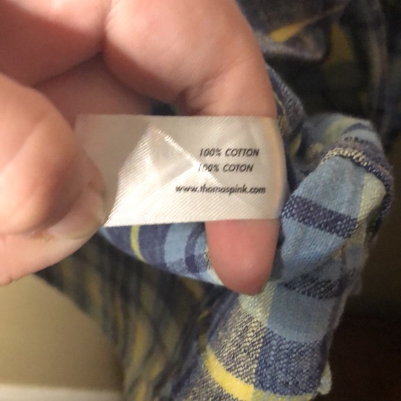 Thomas pink casual plaid button down - Picture 4 of 5